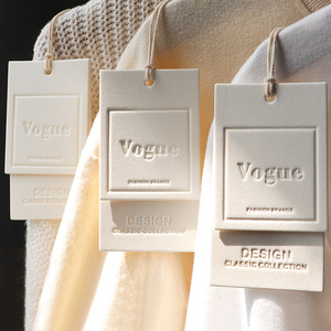 Etiqueta de lujo personalizada para ropa, etiqueta de precio de marca de ropa, logotipo 3D, etiqueta colgante de papel - Product Image 5
