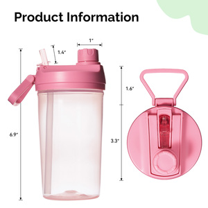 ขวดน้ำเด็ก 2-in-1 แก้วน้ำพลาสติกปลอดสาร BPA พร้อมหลอดและฝาพับ 180 °   แก้วน้ำเด็กแบบหมุนได้ด้วยมือเดียว - Product Image 6