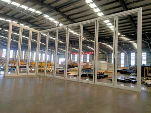 Puerta <span class=keywords><strong>de</strong></span> aluminio plegable <span class=keywords><strong>de</strong></span> doble cristal, a prueba <span class=keywords><strong>de</strong></span> Hurricane <span class=keywords><strong>NOA</strong></span> NFRC AS2047, <span class=keywords><strong>de</strong></span> gran esquina, color blanco - Product Image 6