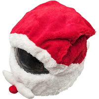 Nouvelle Housse de Casque Anti-rayures en Peluche Père Noël – Couvre-tête Chaud pour Casque Intégral ou Ouvert – Protection et Cadeaux pour Balades Amusantes