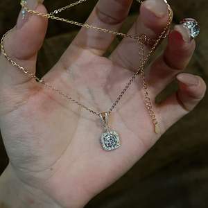 Vintage Style S925 Sterling Silver Bell Pendant Necklace with Sparkling Diamond <b>Stars</b> Luxury <b>Light</b> Brushed - Product Image 3