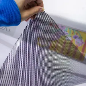 Flexo graphie China Lieferant verdickte selbst klebende druckbare Einweg-Vision Vinyl Fenster aufkleber Vinyl rolle