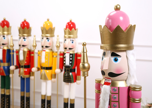 1.2m <b>Large</b> Metallic Bar KTV Nutcracker Soldier King Puppet Customizable Indoor Christmas Decoration for Events Inflatable - Product Image 4