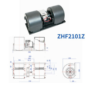 Nuevo ventilador de evaporación de 12V, 24V, 281, sistema de refrigeración de aire acondicionado, soplador de autobús y piezas de evaporador, accesorios de autobús - Product Image 3