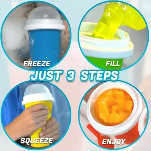 Hot Sale Slushy Quick-Frozen Smoothies Cup Gefrorener Joghurt Magic Slush Quick Frozen Magic Squeeze Cup