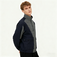Veste bomber réversible vintage écologique à rayures fines en toile personnalisée Neohope pour hommes