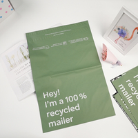 Bolsa de Correo Ecológica Verde Personalizada con Tira Autoadhesiva, Sobre de Embalaje para Entrega de Comercio Electrónico