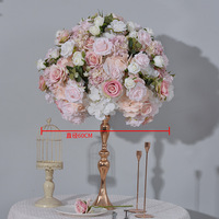 Décor de mariage de luxe, articles de décoration de fête, fleurs artificielles en plastique roses, centres de table personnalisés, chemin de table pour événements, rangée de fleurs