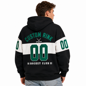 Sweat-shirt personnalisé style maillot de hockey avec numéro pailleté – Tenue de match - Product Image 3