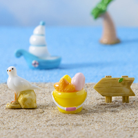 Kits de décoration en vrac pour terrarium DIY : Miniatures créatives B2B sur le thème de la plage, en résine Azure Reverie, accessoires pastel doux