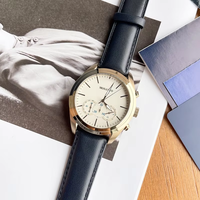 Montre à Quartz de luxe pour hommes, boîtier en acier inoxydable or Rose, Texture Crocodile, cuir véritable, montre-bracelet quotidienne MS bleue