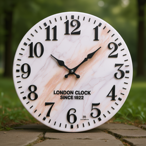 Wall <b>Clock</b> (40cm) London <b>Marble</b> JUSTAMINUTE Multicolor 21554 - Product Image 3