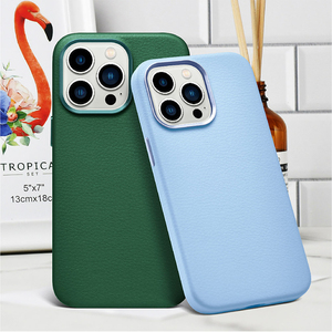 Custodia originale per cellulare in pelle litchi per <span class=keywords><strong>iPhone</strong></span> 14 <span class=keywords><strong>Pro</strong></span> Max 13 12 <span class=keywords><strong>11</strong></span> Mini custodia per cellulare <span class=keywords><strong>personalizzata</strong></span> di lusso - Product Image 3