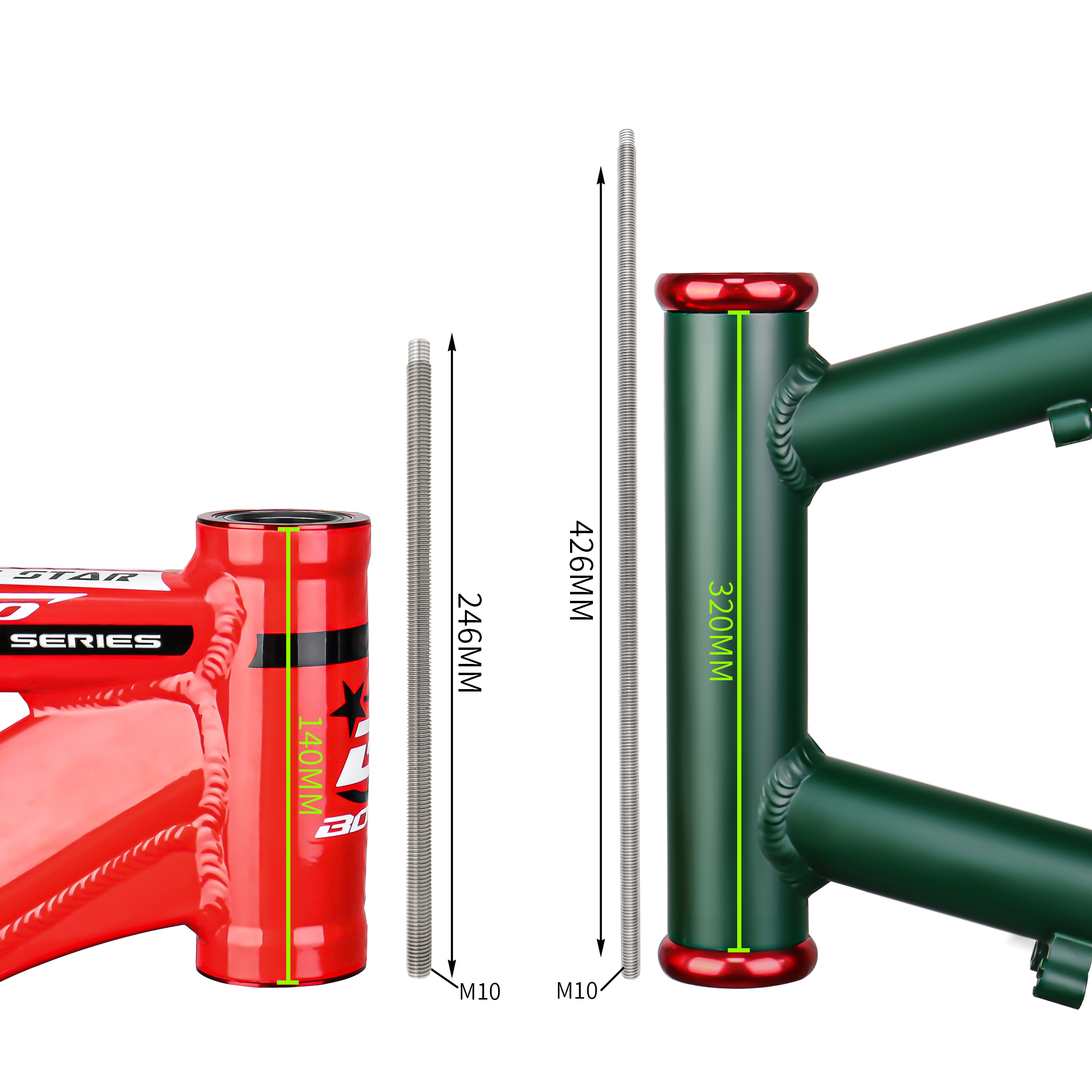 MUQZI Kit De Direction Pour Casque De Vélo - Capuchon De Potence En Alliage D'aluminium Avec Motifs Décoratifs - 2
