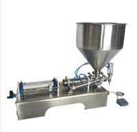 Remplisseuse semi-automatique pneumatique à piston pour sauces, miel et crèmes cosmétiques en acier inoxydable 304 ou 316 pour petites entreprises