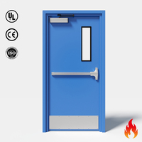 Porte coupe-feu en acier pour 180 minutes, avec barre anti-panique en métal creux, finition moderne, pour hôpitaux, écoles, usines, bâtiments commerciaux