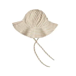 Double Layers Newborn Floppy Sun Hats Unisex Baby Woven Cotton Summer Bucket Hats