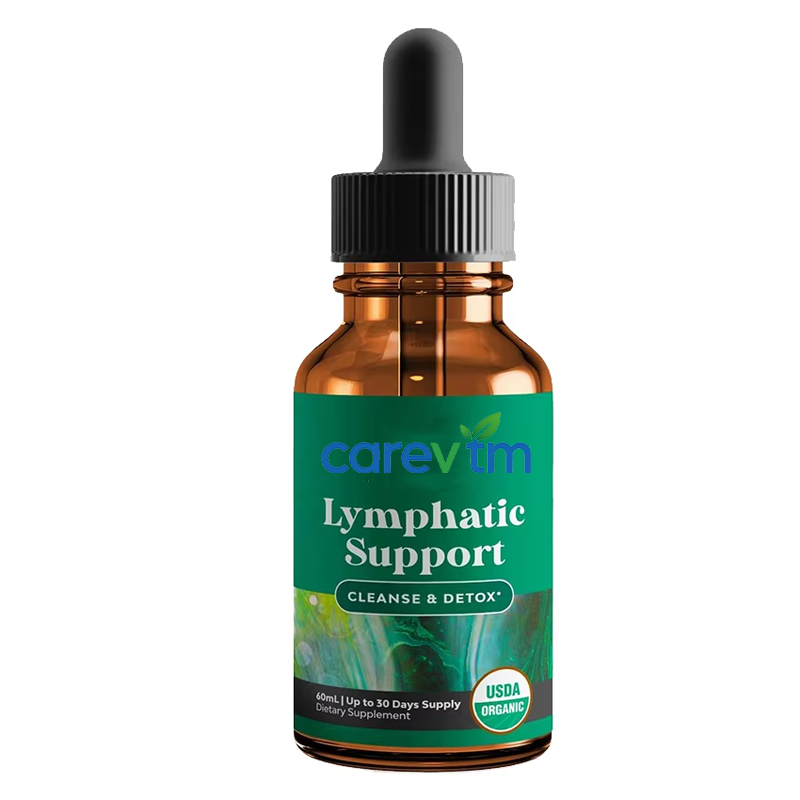 Lymphatic Drainage Liquid Drops Immune Support Echinacea Elderberry Lymphatic Cleanse Oral Liquid Dosage Vegan Supplement