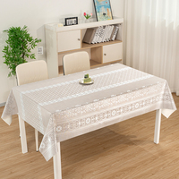 Nappe de table beige de luxe RNPT Platinum, nappe de table imprimée pour restaurant, nappe carrée en PVC anti-rayures, résistante à la décoloration