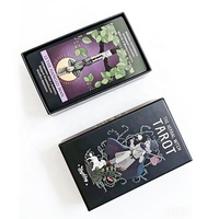 Boîte cadeau personnalisée OEM pour cartes de tarot avec couvercle et fond, cartes d'oracle personnalisées CMYK avec dorure à chaud (couleurs personnalisables)