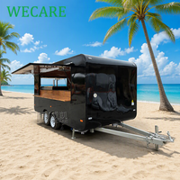WECARE Remorque de cuisine mobile, bar mobile, camion de restauration entièrement équipé pour pizzas, tacos, pâtisseries, desserts, crêpes, restaurant