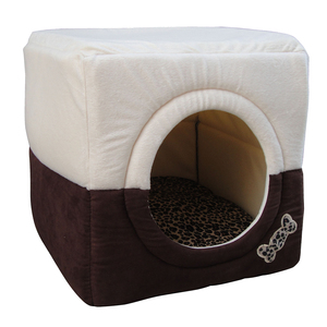 Cama para gatos 2 en 1 autocalentable, forma <span class=keywords><strong>de</strong></span> cueva plegable con espuma <span class=keywords><strong>de</strong></span> alta elasticidad, cama rectangular <span class=keywords><strong>de</strong></span> felpa para gatos, perros pequeños, embalado en cartón - Product Image 3