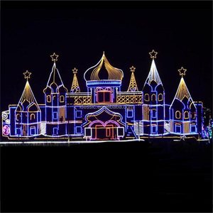 Lumière LED <span class=keywords><strong>de</strong></span> qualité commerciale à motif château, décoration extérieure étanche pour parcs à thème, festivals et événements magiques - Product Image 2