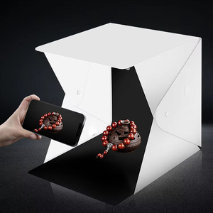Mini Portable 20/30/40cm <span class=keywords><strong>Photo</strong></span> <span class=keywords><strong>Studio</strong></span> Tir Tente Boîte Kit <span class=keywords><strong>Pliable</strong></span> Acrylique avec 2 Décors pour Arrière-plans de Caméra - Product Image 1