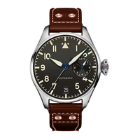 Jam Tangan Pria Quartz Elegan Serba Hitam dengan Logo Custom, Casing Alloy, Tali Kulit PU, Tampilan Hari/Tanggal, Dial Mini, Tahan Air, Kaca Pointer