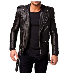 Chaqueta de Cuero para Hombre de Alta Calidad, Hecha a Medida, Estilo Aviador y Motero, con Cuello Bordado, Chaqueta de Cuero Procesado - Product Image 1