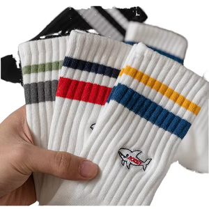 Trendy Snow Mountain Embroidery Mid-calf <b>Socks</b> for Men – Four Seasons Sports Hip-hop Couple <b>Long</b> <b>Socks</b> Cotton - Product Image 1