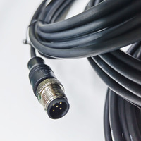 Conector de Cableado Personalizado de 5 Metros de Longitud, Conector M12 Impermeable Macho-Hembra de 4, 5, 6, 7 y 8 Pines, Ensamblaje de Cable de Extensión