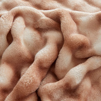 Couverture en peluche douce et chaude 100% polyester, couverture en flanelle à bulles tie-dye pour lit, canapé, salon