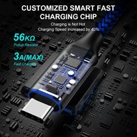 Câble USB Type C certifié, prix d'usine, 3A, charge rapide, nickelé, 2.0, câble USB C avec boîtier métallique