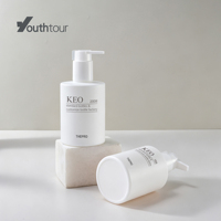 Distributeur de gel douche en plastique recyclé bleu personnalisé de la série KEO-II ISO9001, 200 ml, 500 ml, flacon cosmétique pour savon liquide avec pompe