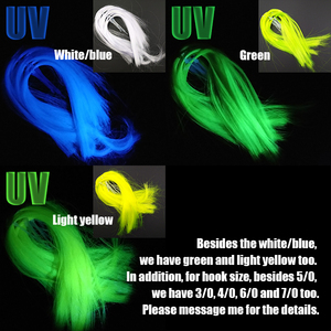Lunker <span class=keywords><strong>Sabiki</strong></span> Rig UV Line 169cm 60lbs Anzuelos de doble círculo Pescado artificial Hilos de color piel Cuenta brillante Bass Trucha Pargo - Product Image 5