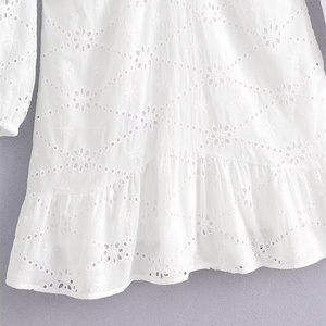 SHENZU เดรสเอวสีขาวสไตล์ฝรั่งเศสสำหรับผู้หญิง, เดรส<span class=keywords><strong>ยาว</strong></span>เปิดคอคอวีดีไซน์เซ็กซี่เปิดเอว - Product Image 6