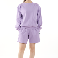Ensemble court unisexe de survêtement oversize à épaules tombantes, personnalisable avec broderie, directement de l'usine, pour un usage quotidien décontracté