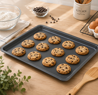 Plaque de cuisson antiadhésive de qualité alimentaire, facile à nettoyer, durable, en acier au carbone, pour la cuisson à la maison, vente en gros