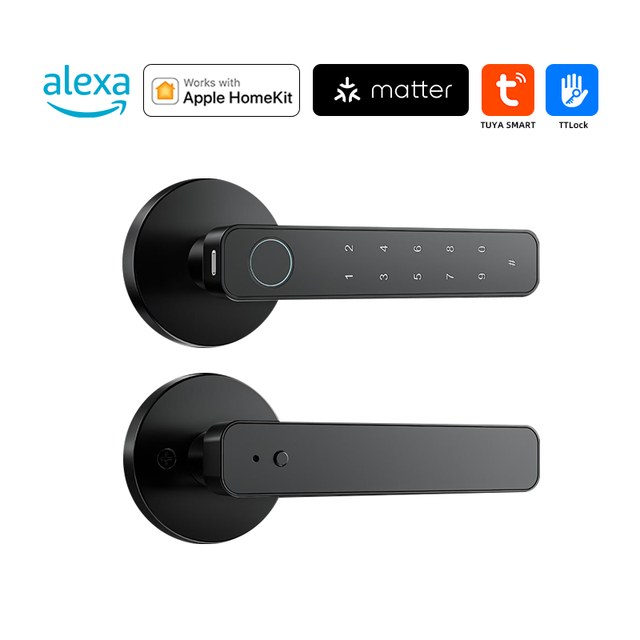 UIELOCK QW-ZS-Y Smart Fingerprint Door Lock with APP Control Fingerprint Password Mechanical Key Cloud Storage