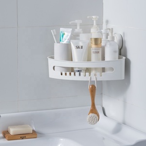 Taili Space Saver Vacuum Suction Cup Storage Basket Bathroom Accessories Organizer Basket Home Storage Shelf Corner Shower Caddy