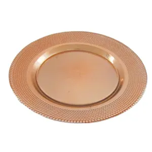 Wholesale Wedding Gold Western Plate Hot Selling Elegant Gold Glass Charger Dish Plates