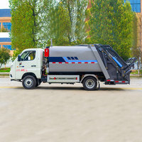 Camion à ordures électrique compacteur Foton 4x2 de 5,8 mètres cubes, directement de l'usine, petit compacteur de déchets électrique pour le nettoyage des parcs