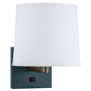 Applique murale décorative ronde en fer UL CUL homologuée Hilton Garden Inn avec abat-jour blanc pour chambre à coucher et usage domestique - Product Image 3