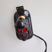 Feu arrière de moto LED 12V ABS+PC noir/argent, clignotant et feu stop, ampoule universelle pour moto rétro