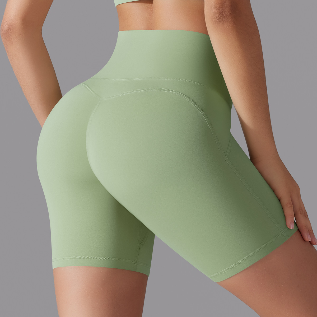 avocado green shorts