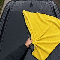 Serviette et chiffons de séchage en microfibre tissée absorbante personnalisés - Écologiques, séchage rapide, couleur unie pour l'entretien automobile