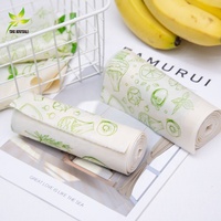 Composteerbare en biologisch afbreekbare platte zakken van PLA PBAT maïszetmeel voor fruit, groenten en producten, geschikt voor supermarkten, met heatseal sluiting.
