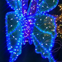 LED3D papillon Animal lumière extérieure imperméable jardin fer Art modélisation lumière String fabricant vente en gros
