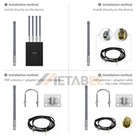 Antenne omnidirectionnelle 4G en fibre de verre 12dBi Lora/LPWAN avec connecteur coudé mâle, puissance 50W, communication longue distance étanche